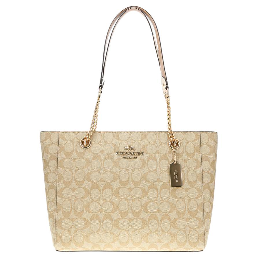 New COACH Cammie Artificial Leather Tote Bag Shopping Bag Shoulder Bag Handbag Large Size Women's Khaki C8148-IMDQC