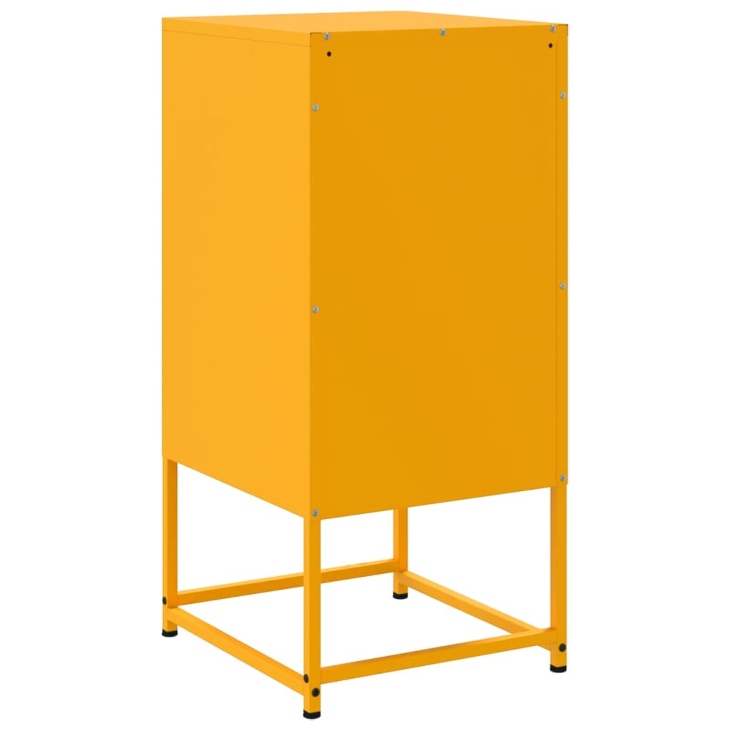 Nightstands 2 pcs Mustard Yellow 36 x 39 x 78 cm Steel