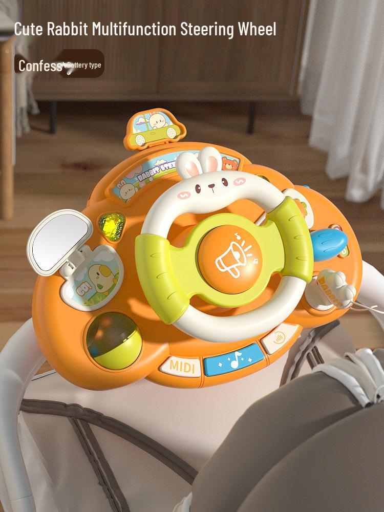 Kids' Steering Wheel Cartoon Simulation Toy for Baby Car and Stroller
