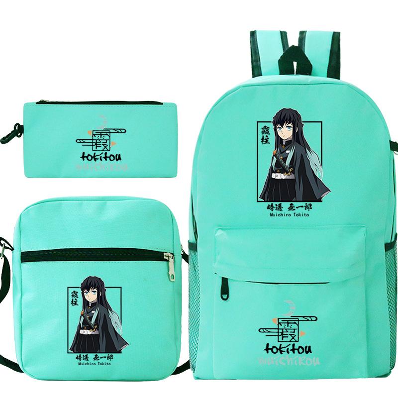 Demon Slayer Ghost Annihilation Blade Primary School Bag New Pencil Case Stationery Set