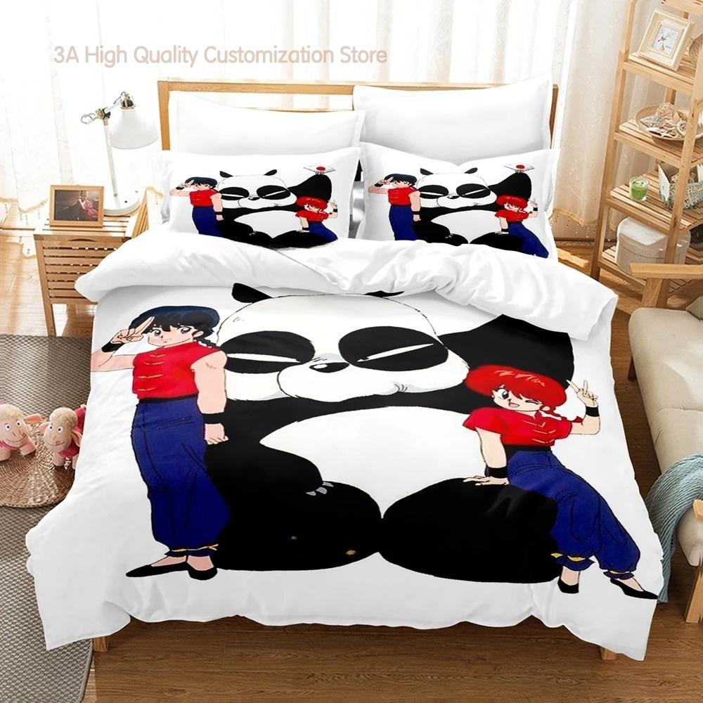 Comforter Ranma 1/2 Bedding Set Single Twin Full Queen King Size Bed Set Adult Boys Bedroom s 3D Print Anime Bed