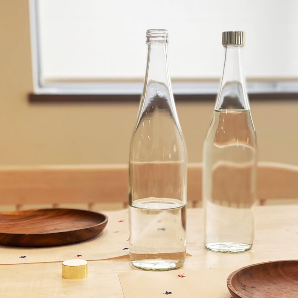 Glass Water Bottle, 720ml, Clear, Set of 2, Storage, Refillable, Made In Japan, GLASS BOTTLE LB720PGCL2