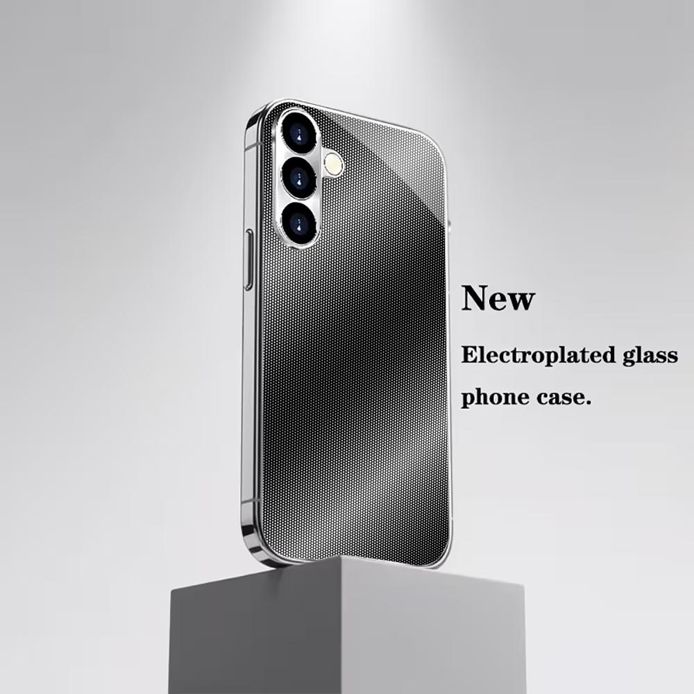 PhoneCase Atmosphere Simplicity High-end Electroplating Glass PhoneCase for Samsung Galaxy S26 S25 S24 S23 S22 S21 FE,Ultra,Plus