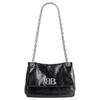 Monaco BB Logo Metal Accessory Magnetic Flap Mini Handbag Women Handbags Black 7929772AASA1000