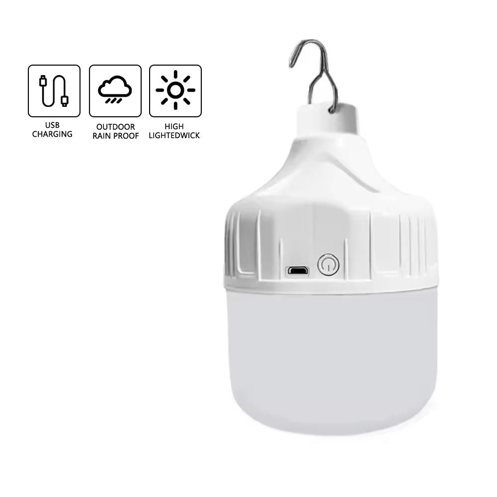 Emergency Light Portable USB Rechargeable LED Camping Light Bulb Super Bright Outdoor Camping Lamp Fishing BBQ Tents Night Light