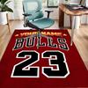 Chicago Bulls Design Area Rug Personalized Name- Non-Slip, Soft & Cozy Floor Mat for Living Room, Office - Indoor/Outdoor Carpet