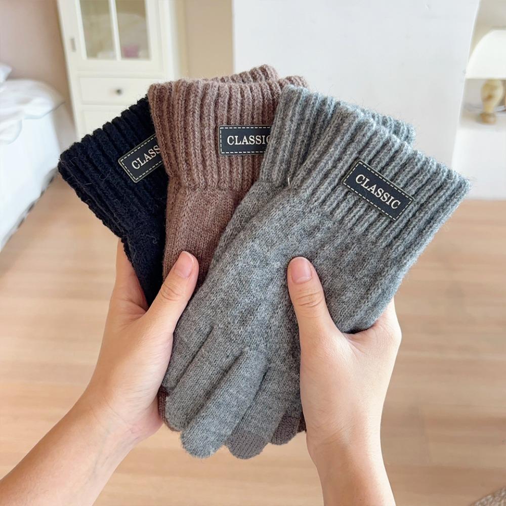 Warm Full Finger Gloves Touchscreen Thermal Mittens Fashion Knitted Gloves  Outdoor