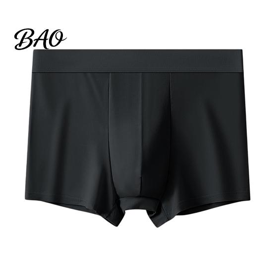 Men Boxer Underwear Underwear, Mid-rise Ice Silk Briefs, Slim Fit U-Convex High Elasticity Quick Drying Summer for Daily Wear And Sleep Smooth Routing
