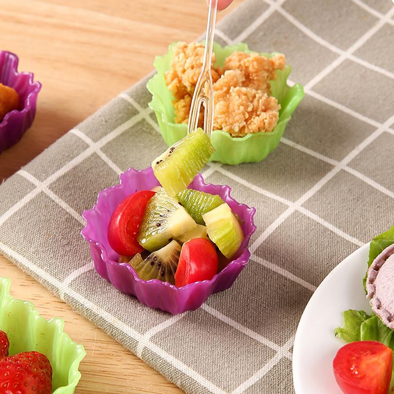 1PCS Bento Divider Cup Reusable Cake Mold Dessert Sushi Separate Storage Food Lunch Box Liner Accessories