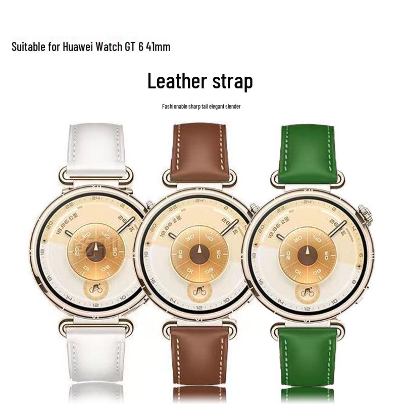 Huawei GT6/GT7 Damen 41mm Echtes Leder Uhrenarmband