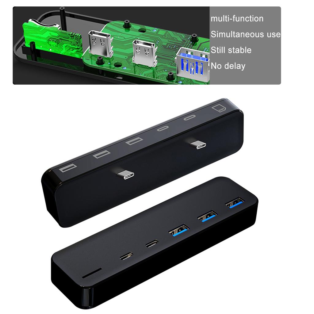 USB Shunt Hub For Tesla Model Y Model 3 Accessories 21-23 27W Quick Charger Type-C SD  Docking Station Extension