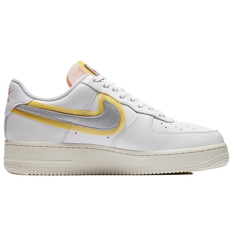 New Nike Air Force 1 Low '07 Lx White Metallic Silver Gold Women's CZ8104-100