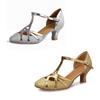 Womens Latin Dance Shoes Heeled Ballroom Modern Tango Sequin Dance Shoes Heeled 5CM