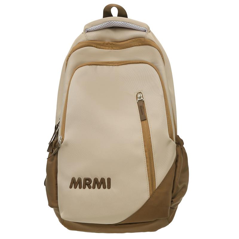 

Школьный рюкзак с буквенным принтом, большой емкости, женский рюкзак с цветными блоками хаки