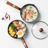 Cookware Non-Stick Milk Pot with Lid and Pour Spout Universal Cooking Saucepan Flat Bottom Wood Handle Frying Pan Porridge