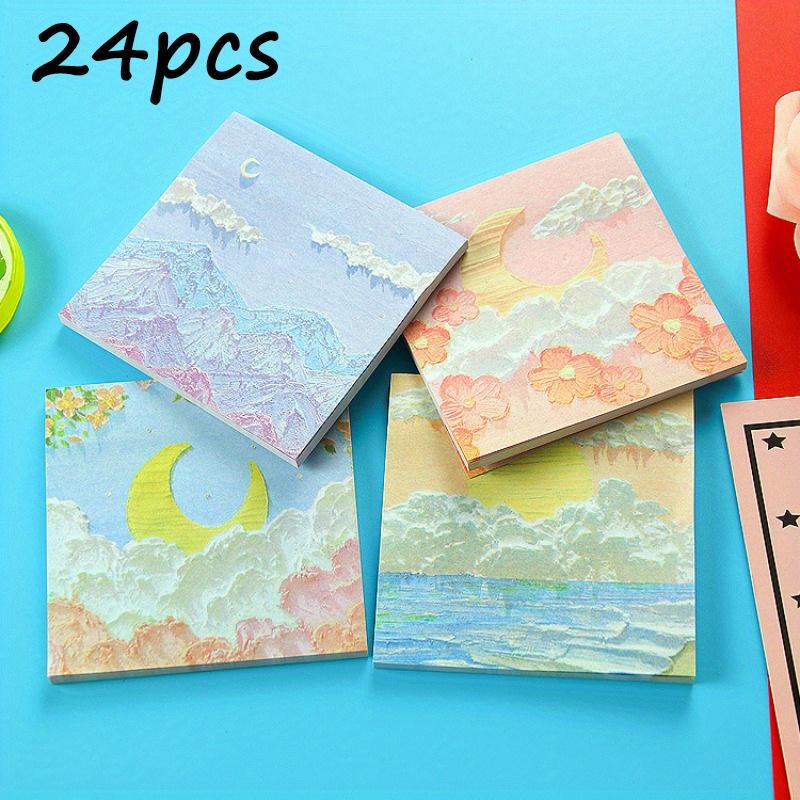 24Pcs Sparkling Starry Sky Convenience Stickers with High Appearance Limited for Students N TimesTearable Notes,Message Notes, Memo Notes, Label Stick