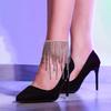 Rhinestone Tassel Beach Anklet - Sexy European & American High Heel Foot Jewelry for Women