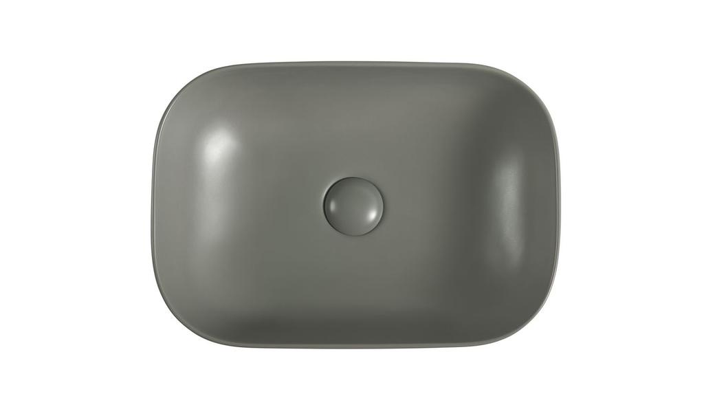 Lusso countertop washbasin 45.5X32.5 CM oval grey matt