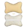 1PC Car Neck Pillow Both Side PU Leather Headrest for Head Pain Relief Fiber Filled Universal Car Pillow