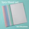 5Pc/Set A4 Transparent Folder Thickened Plastic Folder File Water-Repellent Test Paper Storage Bag Office Document Classification Bag