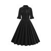 European and American clothes, dresses, short sleeves, new bows, retro elegant medium and long skirts