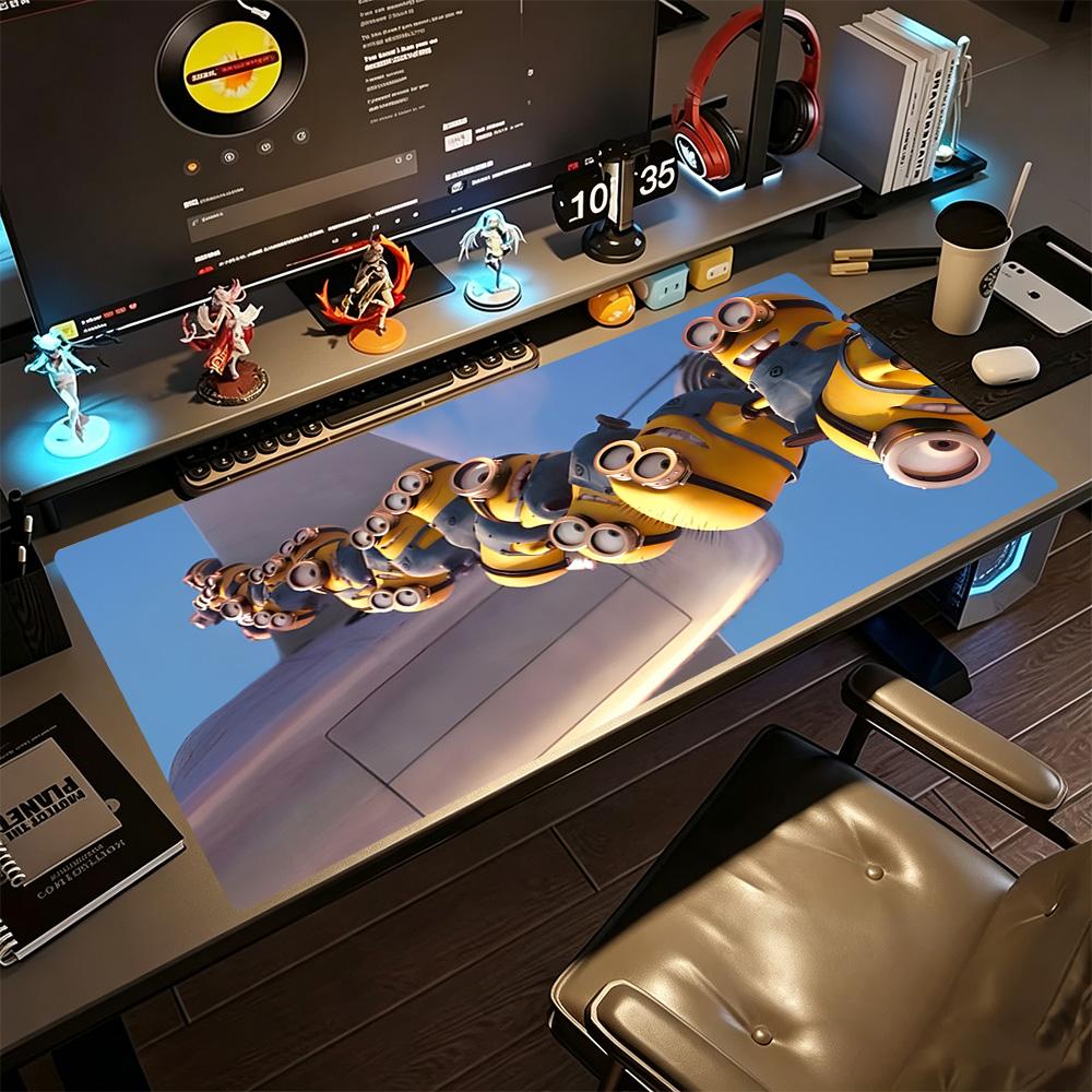 Despicable Minions Adventure Large Mouse Pad Keyboard Pad Study Desk Mat Non-Slip Rubber Bottom Office and Gaming Desk Decoration
