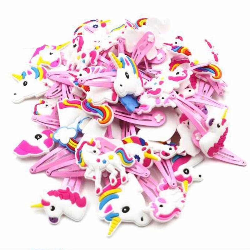 12 Piezaslote De Unicornio De Dibujos Animados Horquilla De 12 Piezaslote De Unicornio De Dibujos Animados Horquilla De