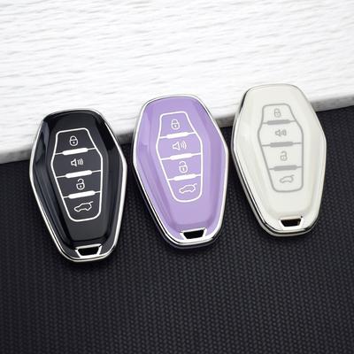 4 Button Soft TPU Car Key Case Cover for Chery Jetour X70 X70 Plus X90 X90 Plus X95 Key Fob Protector Holder Keyring Accessories