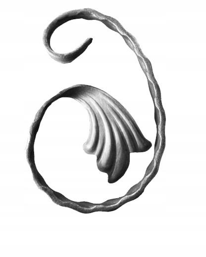 Element spiralny młotkowany elementy kute 10.240 12x6 h150xl100