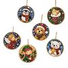 Creative Weekend Activity Kit 6Pcs/Set Christmas Ornaments DIY Faux Pearl Art Kit, Hanging Decorations Craft Personalized Tree with Round Charms