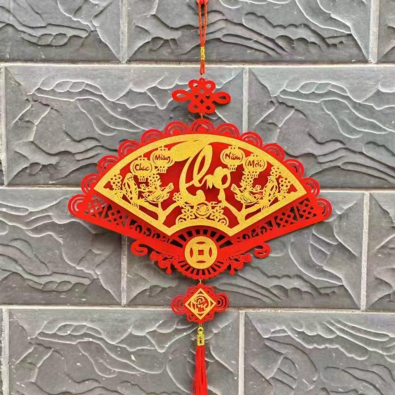 Vietnamese New Year Hanging Pendants With Tassel Window Door Party Hanging Ornament 2026 Spring Festival Home Decor Accessories