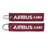 Portachiavi Ricamato Double-Sided Commemorativo per Aviazione Air380 con Logo Volante