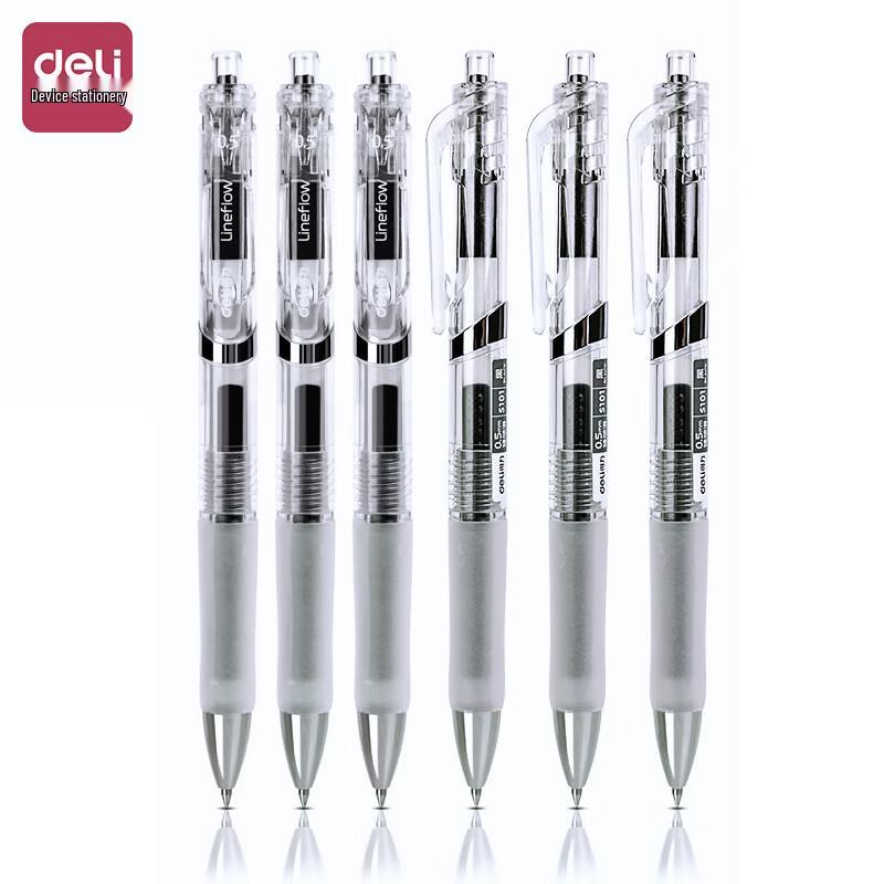 Deli S101 0.5mm Retractable Gel Pen (12-Pack)