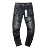 Jeans de Hombre Rectos con Parches Desgastados Estilo Vintage High Street Pantalones Casuales