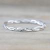 Mode dünne Schnur Twist 925 Silber Ringe Mini Fingerring Mikrodiamant voller Pave-Fassung Adel niedlichen Schmuck für Hochzeit