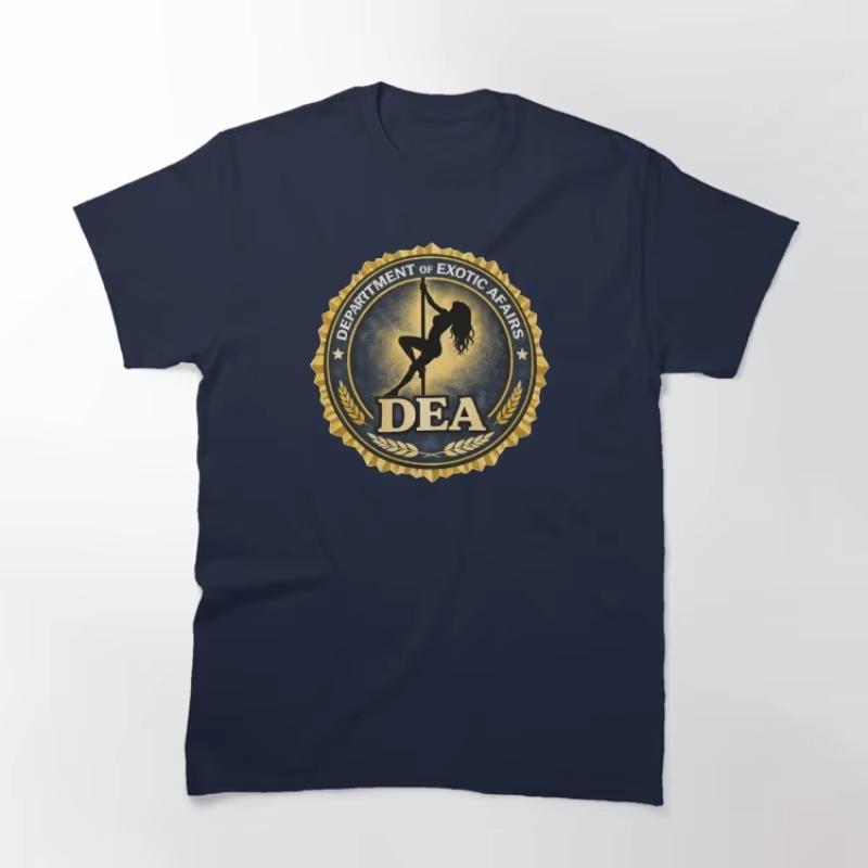 DEA Department of Exotic Affairs funny spoof meme Tshirt unisex 100cotton 2026 summer New breathable Short sleeve graphic shirt