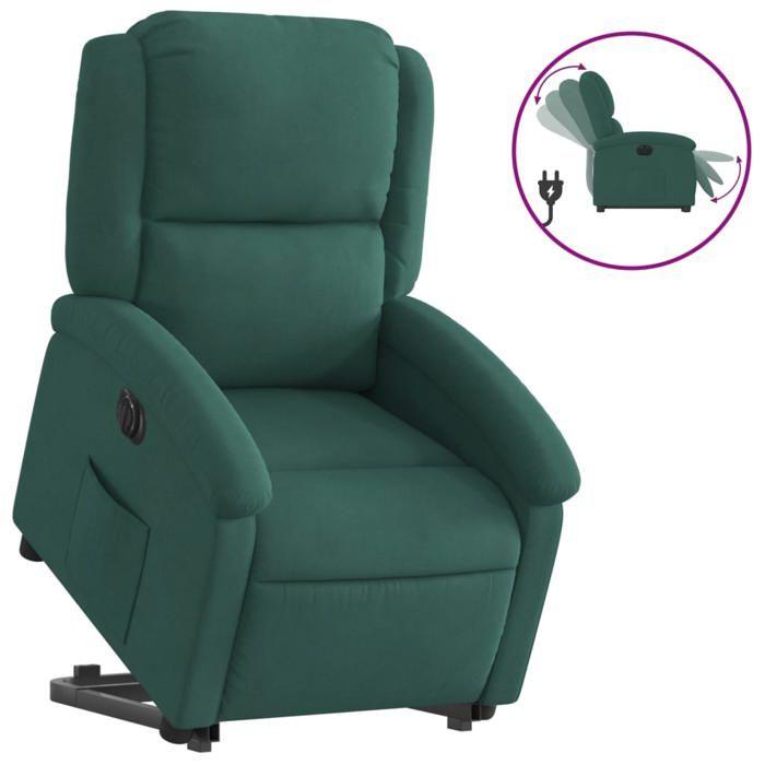VidaXL Fauteuil Inclinable Électrique, Chaise de Relaxation avec Dossier et Repose-pied Réglables, Siège de Salon, Moderne, 3204324