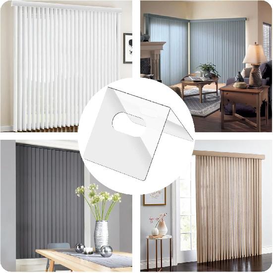 25 Pieces of double-sided Clear Vertical Blind Repair Tabs, Vertical Blind Tabs, Vertical Blinds Replacement slats, Blind Fixers, Pre-Cut Vertical
