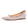 The Inner Height Increase Is Not Tired, the Foot Water Rivet Patent Leather Shoes, Flat Heels Women's Shoes Are Versatile, Pointed Single Shoes