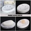 Resin Marble Pattern Soap Dish Soap Tray Bathroom Holder Decorative Bar Container Portable Dishes White Modern