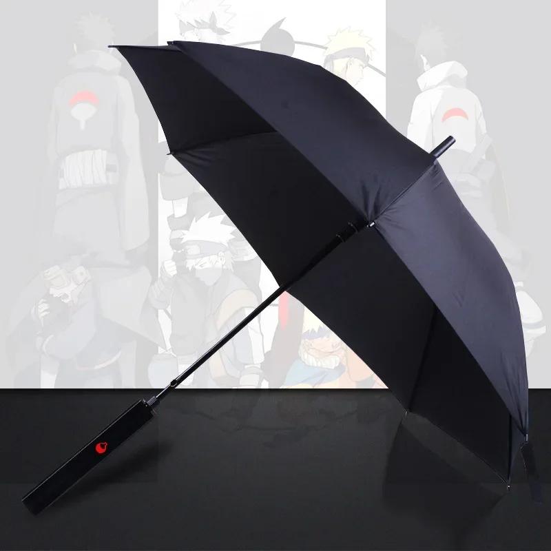 8 Bones Anime Umbrella with Long Handle Windproof Samurai Sword Japanese Ninja-like Sun Rain Straight Beach Umbrella for Gifts