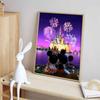 Disney Diamond Painting Mickey and Minnie Castle Fireworks Romantic Freeze-frame Wall Decoration Full Diamond Cross-stitch DIY Gift Home Decoration