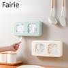 Wall-mounted Storage Box, Kitchen Cling Film, Wall-mounted Storage, Silicone Waterproof, Dustproof, Transparent and Visible Storage Box Fairie