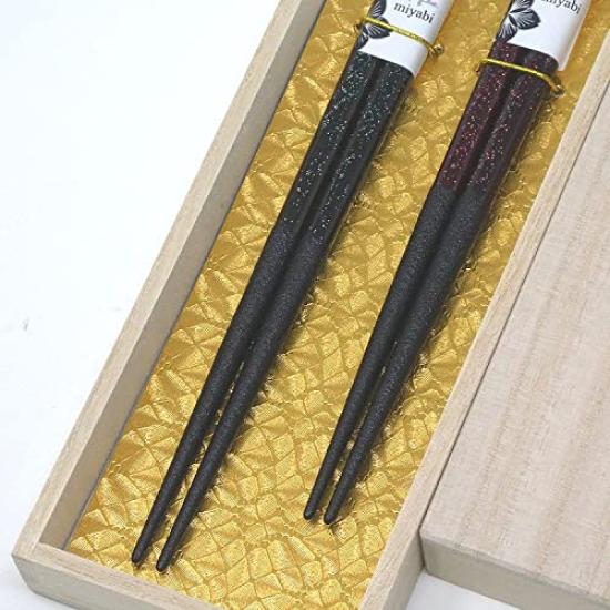 Chopsticks pair of couple wedding cute Wakasa lacquer wrapping dishwasher Spring evening Respect for the Aged Day set, chopsticks, stylish, gift,