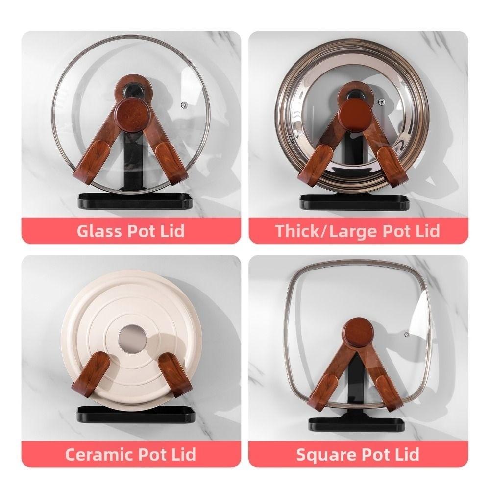Waterproof Chopping Board Rack Adjustable Pot Cover Drain Holder Suction Cup Pot Lid Rack  Kitchen