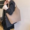 Retro Large-Capacity Bag Women'S Fashion Simple Shoulder Bag Soft Surface Casual Commuting Texture Tote Bag