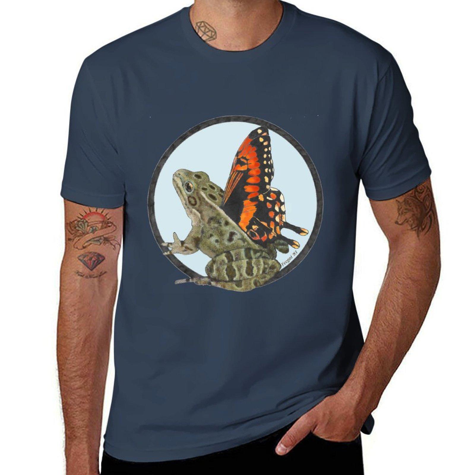 Butterfly Frog TShirt t shirt Unisex cotton t shirts for Unisex cotton TShirt S