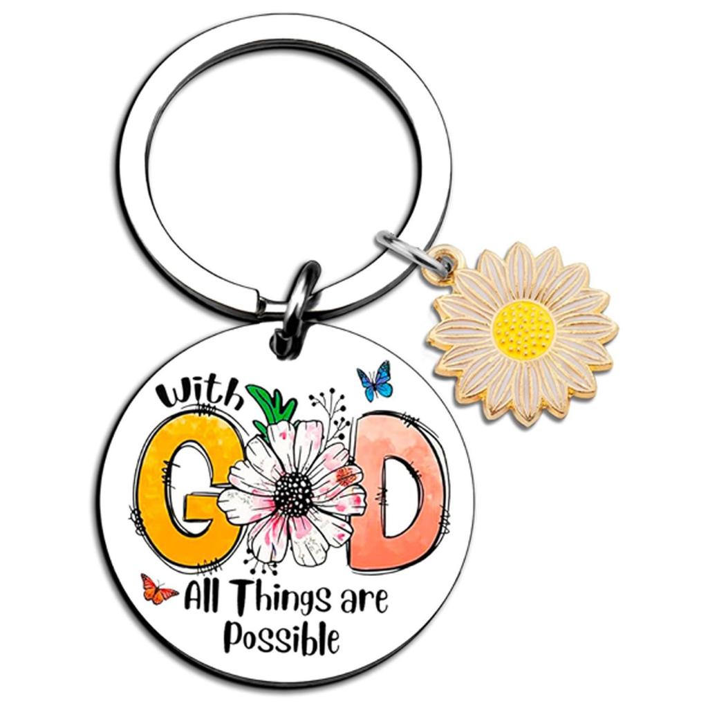 Stainless Steel Letter Key Color Printed Keychain Bag Pendant Jewelry Creative Small Gift Key Ring Stainless Steel Keychain for Backpack Bag Pendant