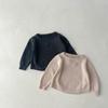 Babytoppar 2022 höst baby stickade tröjor pullover bas toppar barn topp beige tröja