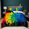 Personalized Dirty Rainbow Bed Three-piece Digital Printing Kit